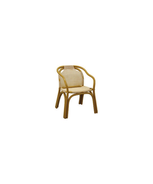 Rattan-look arm chair