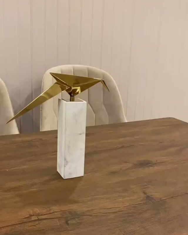 Wooden dining table top with decor